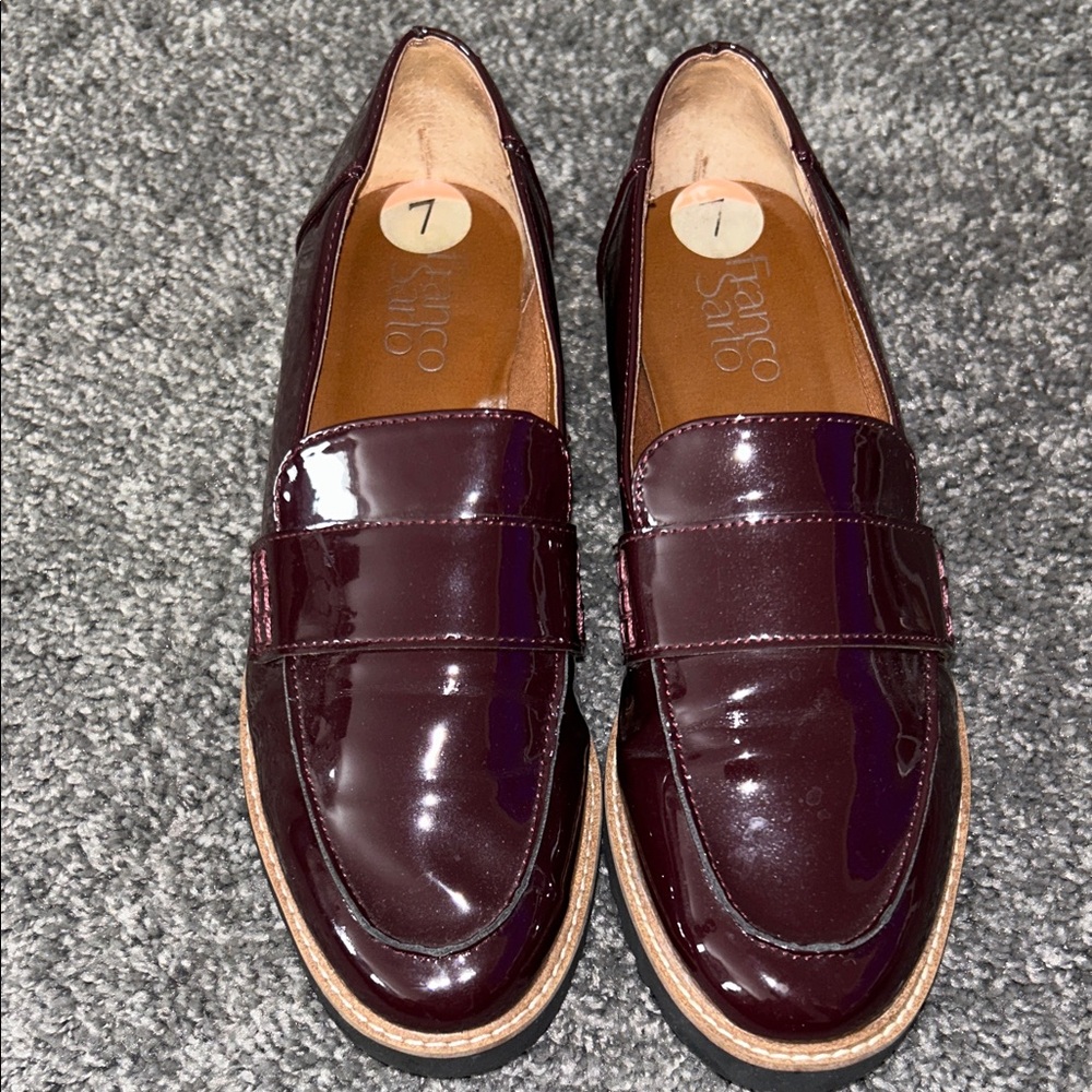 Franco Sarto Women Deep Burgundy Slip-On Loafers